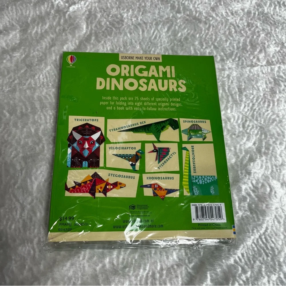 Usborne- Solar System Puzzle,Dinosaur Origami and Paper Plane book. All New!
